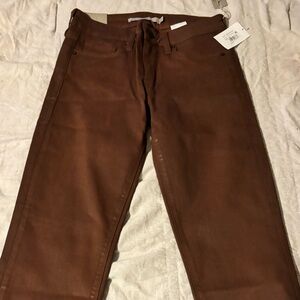 Hudson Nico Jeans Brown Ankle Cropped Pants